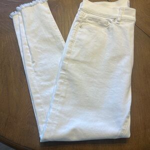 LOFT Women's Bright White Cropped Jeans